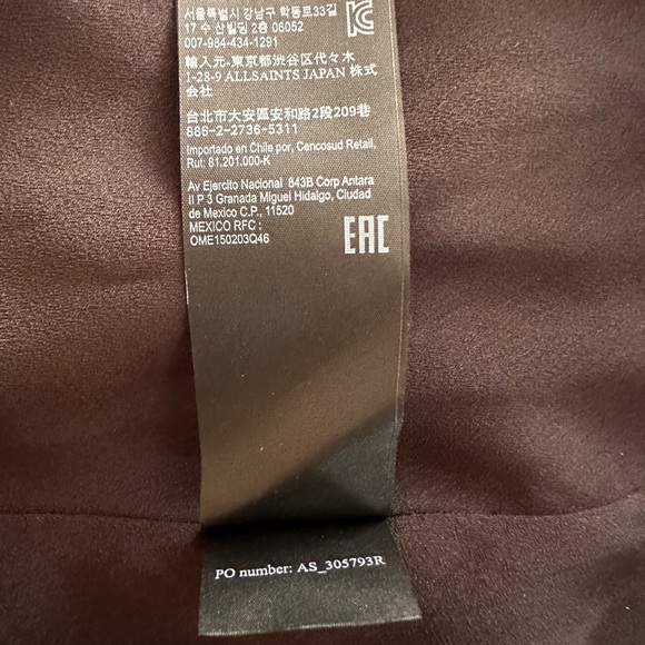 ALLSAINTS Kaiya Assam Print Asymmetrical Wrap Dress - Picture 12 of 12